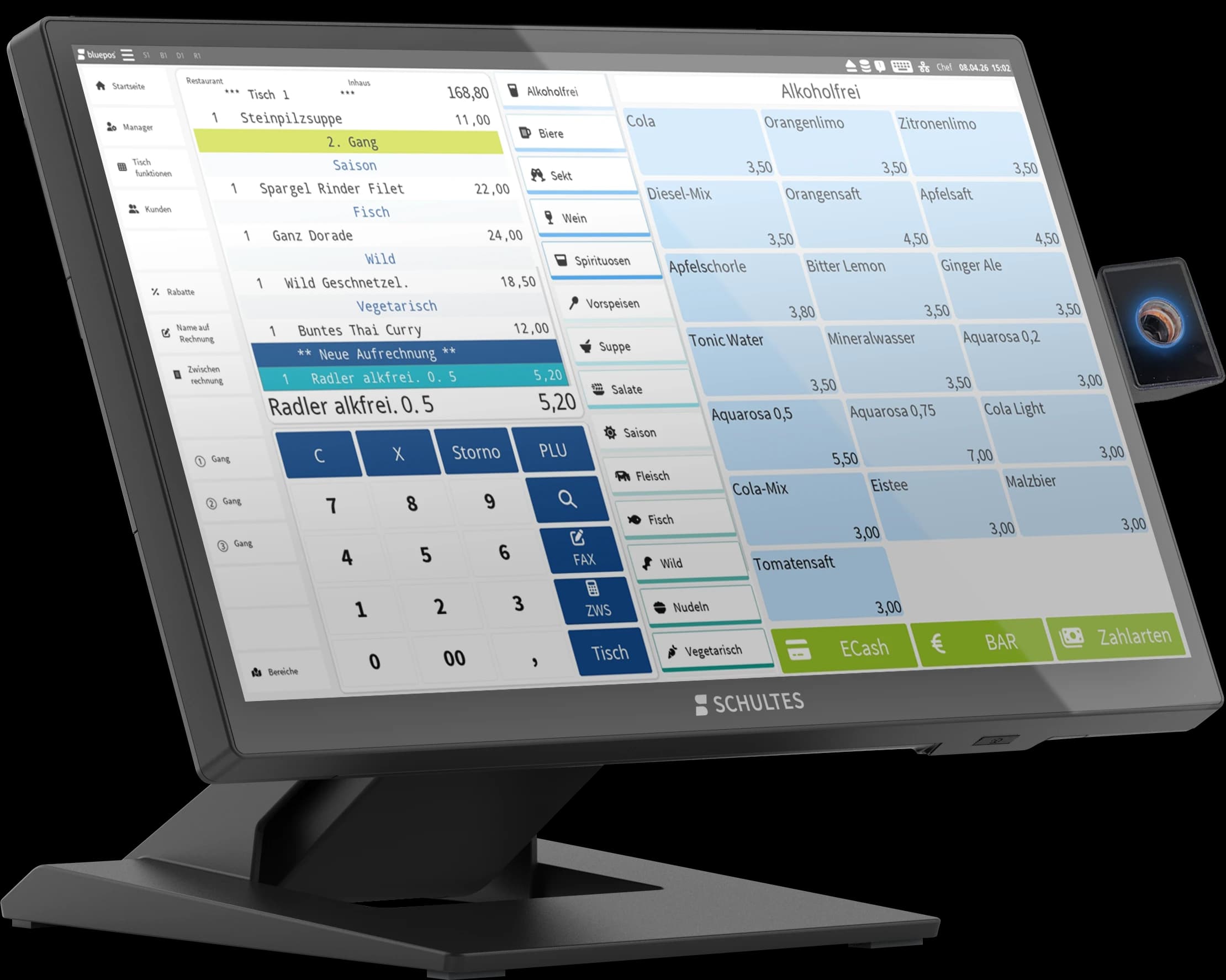 SCHULTES S-860 Kassensystem mit bluepos Oberfläche